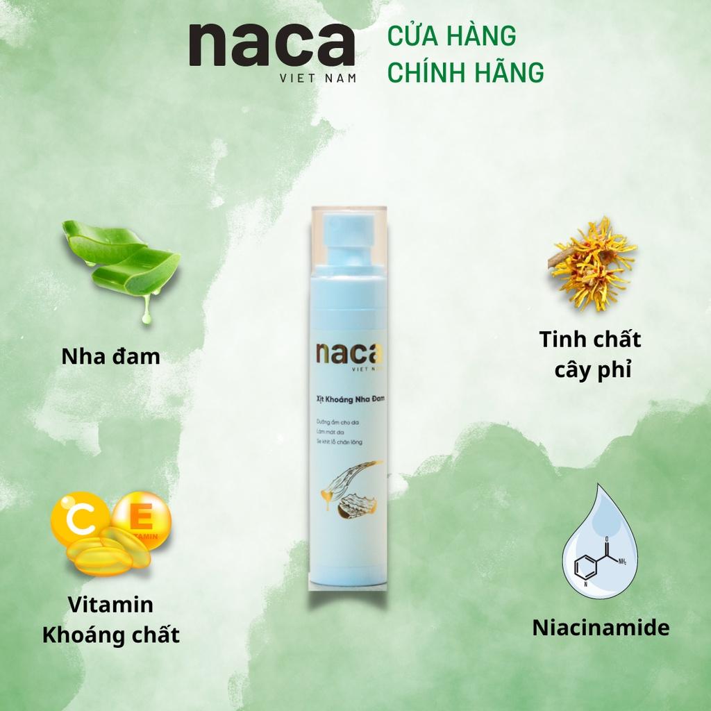 Xịt Khoáng Cấp Ẩm Chiết Xuất Nha Đam Naca Việt Nam Làm Mát Da và Se Khít Lỗ Chân Lông 100ml