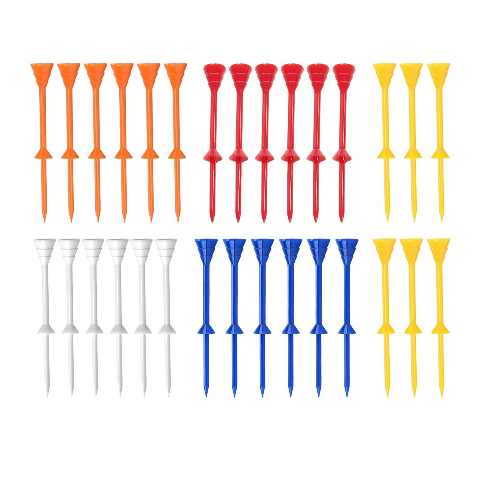 30Pcs Golf Tees Reusable Low Resistance Hitting  Ball Holder Beginner