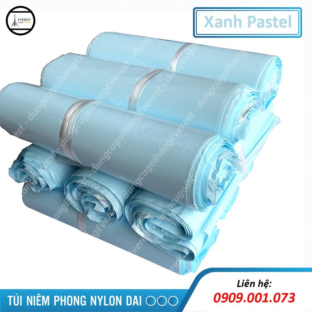 Túi gói hàng niêm phong, túi Pe màu Xanh Pastel, Xanh Nude Baby lớp keo dán siêu tiện lợi, hàng có sẵn nhiều size (1 kg)