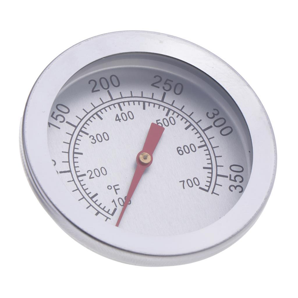 10 Pcs BBQ Grill Thermometer Stainless Steel 100-700°F Temperature Gauge