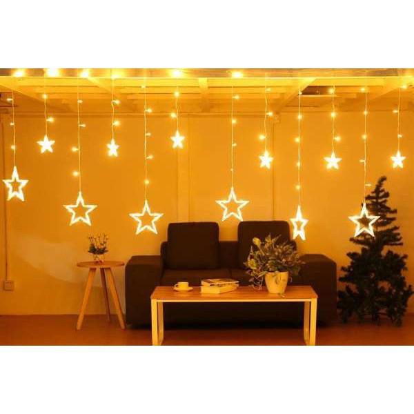 Đèn LED Ngôi Sao Thả Mành - Nháy Sao LED 12 Dây Thả Mành Cực Đẹp Loại To