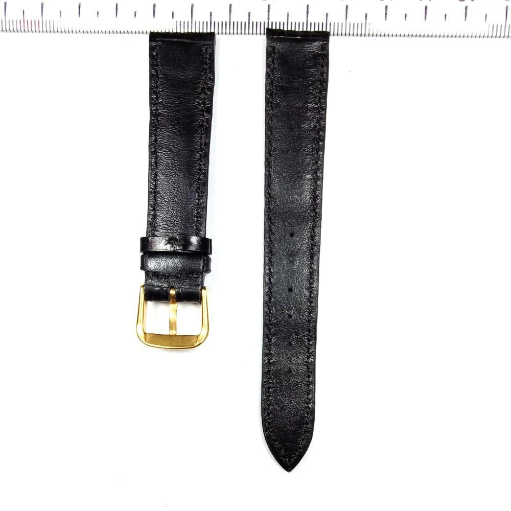 Dây Đeo Đồng Hồ Da Cá Sấu 16mm Màu Đen E1-#240818