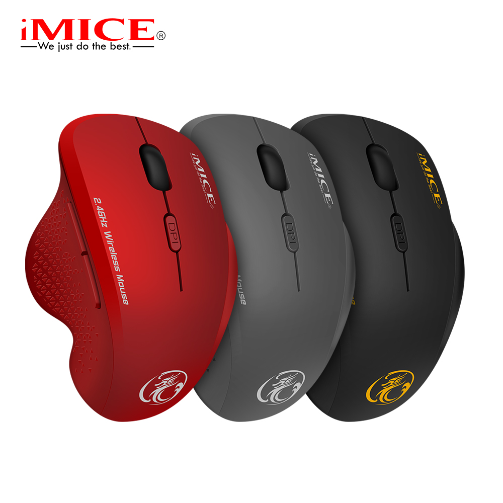 Chuột Văn Phòng Không Dây Cao Cấp  IMICE G-6 Silent 2.4G Wireless, 6 nút điều khiển, Kết Nối Nhanh,  Bộ Thu Nano Tự Động Kết Nối Khoảng Cách Làm Việc 10m Tiết Kiệm Pin Thông Minh Độ Phân Giải 800/1200/1600DPI - Hàng Chính Hãng