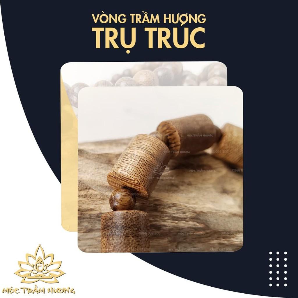 Vòng Tay Trầm Hương Trụ Trúc Size 8/10/12/14mm Trầm Tốc Việt - Trầm Hương Tự Nhiên - Tặng Túi Nhung/Mùi Dịu Nhẹ