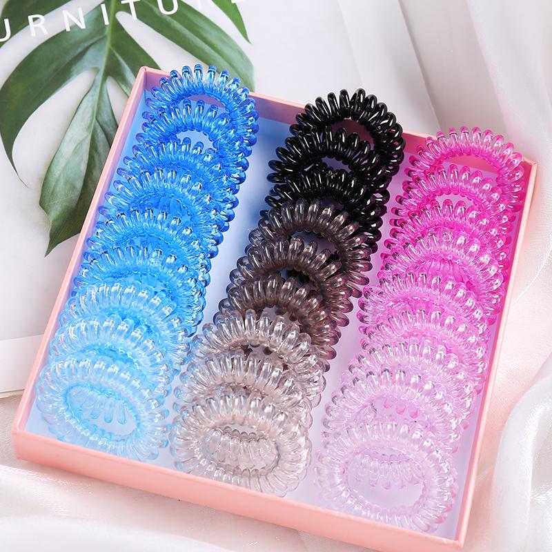 Ifyou Korean Fashion Colorful Hair Tie Simple Temperament Plastic Elastic Rubber Band Women Hair Accessories Gift