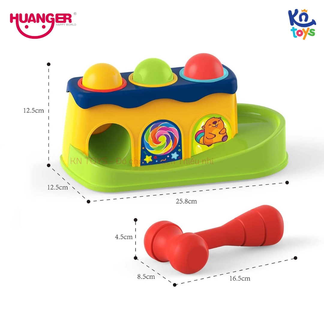 Đồ Chơi Đập Bóng HUANGER Knock Ball HE0290 – Gõ Bóng Lăn Cho Bé Từ 12 Tháng Tuổi