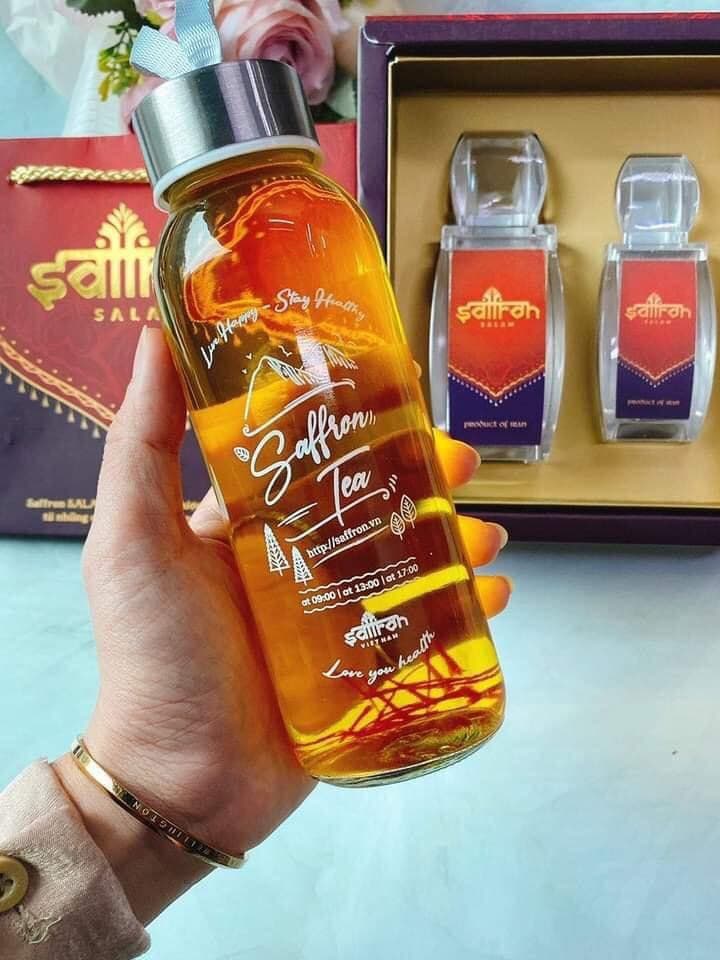 Nhụy  hoa nghệ tây Saffron Salam 1gr tặng kèm bình nước 300ml