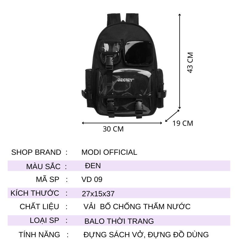 Balo nam nữ degrey balo đi học thời trang 2022