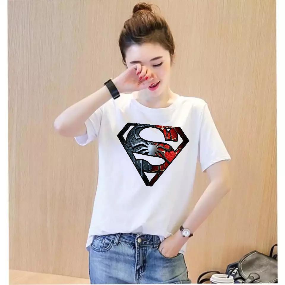 Áo thun cổ tròn in hình nhóm Hàn Quốc form rộng vải dày mịn