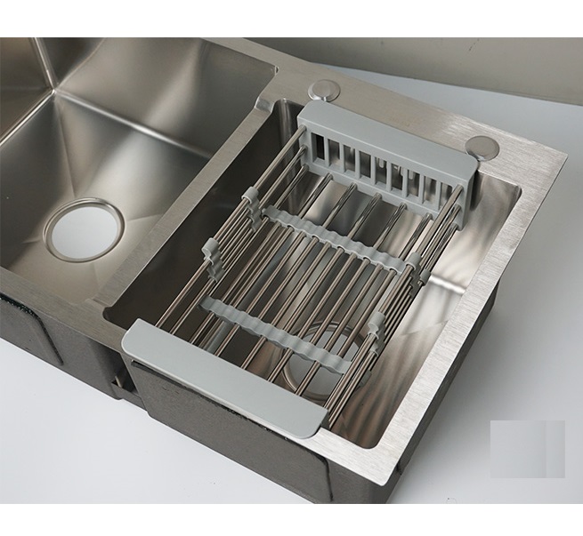 Chậu Rửa Chén Hai Hố Lệch - INOX Đúc