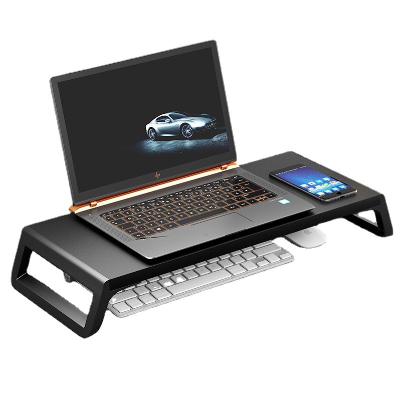 Kệ Gỗ Nâng Màn Hình Máy Tính Laptop Desktop; Khung Giá Đỡ Để Đồ Trên Mặt Bàn; Cất Gọn Bàn Phím, Chuột - Hàng Nhập Khẩu