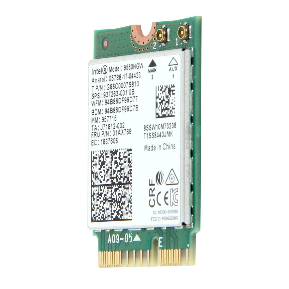Dual Band 1.73Gbps Wifi Card For Intel 9560 9560NGW Wireless Bluetooth 5.0 NGFF M.2 Key E 2.4G/5Ghz with Antennas For Desktop