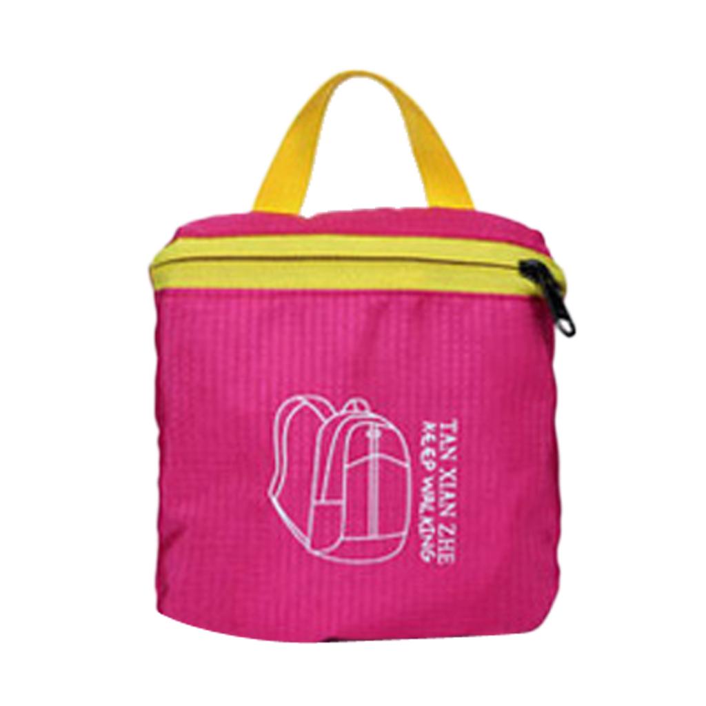 Outdoor Waterproof Foldable Backpack Hiking Bag Camping Rucksack rose
