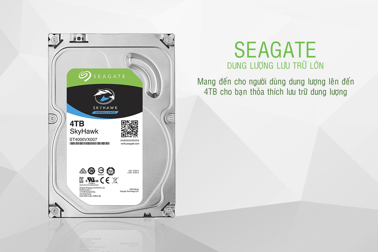 Ổ Cứng Seagate 4TB 3.5&quot; Sata ST4000VX007 - Hàng chính hãng