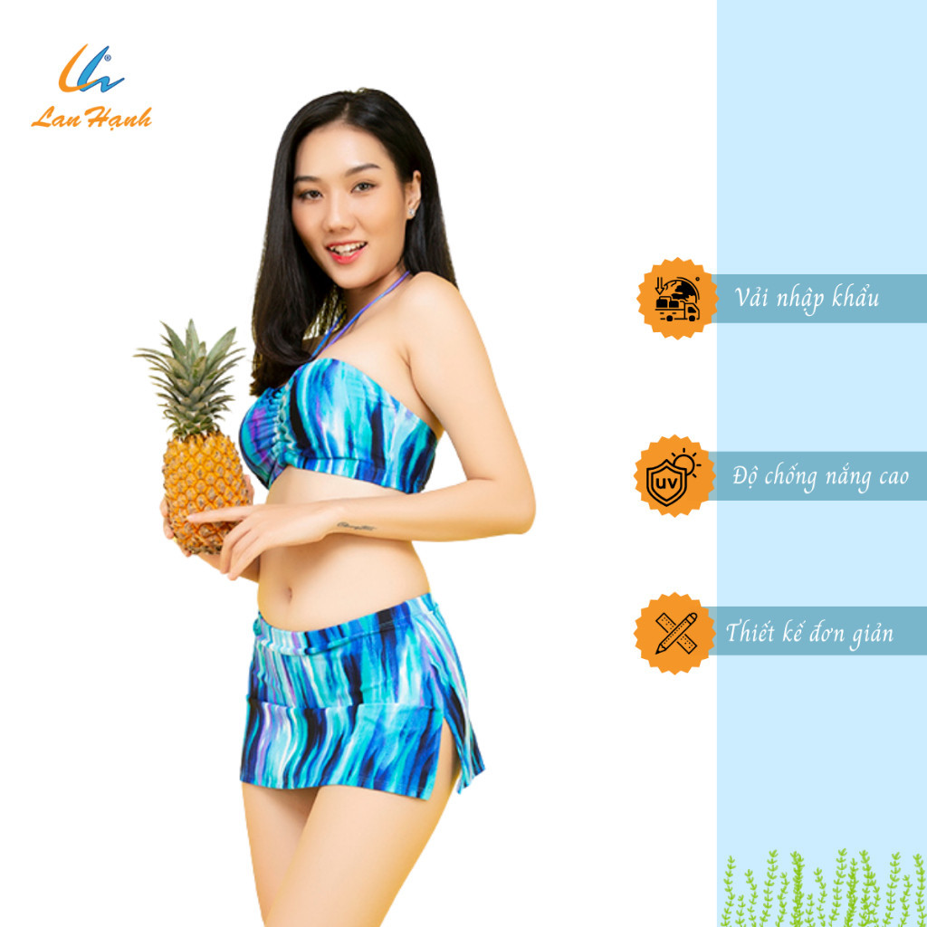 Bộ Bơi Nữ Hai Mảnh Đầm 22005 Lan Hạnh