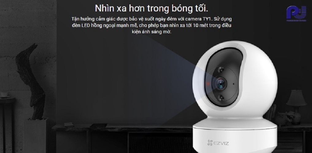 Camera IP Wifi 360 Độ 2.0MP Ezviz CS-TY1-B0-1G2WF (TY1 1080P)-hàng chính hãng