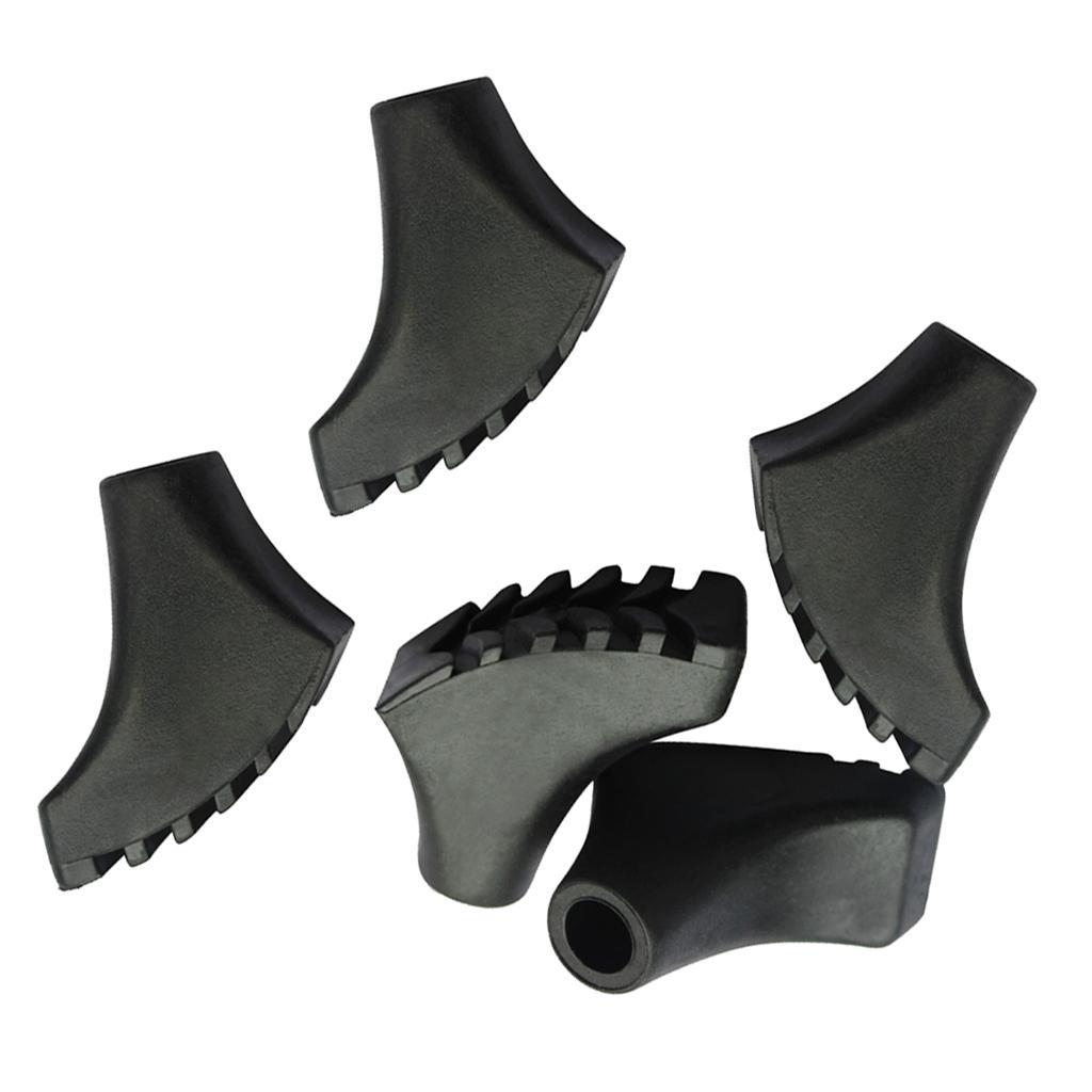 5pcs Trekking Pole Tips Walking Stick Cover Protector Climbing Gear