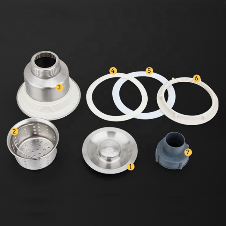 Cốc thu nước chậu rửa công nghiệp inox 304 - đường kính 110 mm