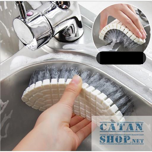 Bàn chải chà sàn, vệ sinh nhà bếp Uốn Cong mọi góc cạnh loại bỏ vết bẩn nhanh chóng GD301-BanChai-Uoncong