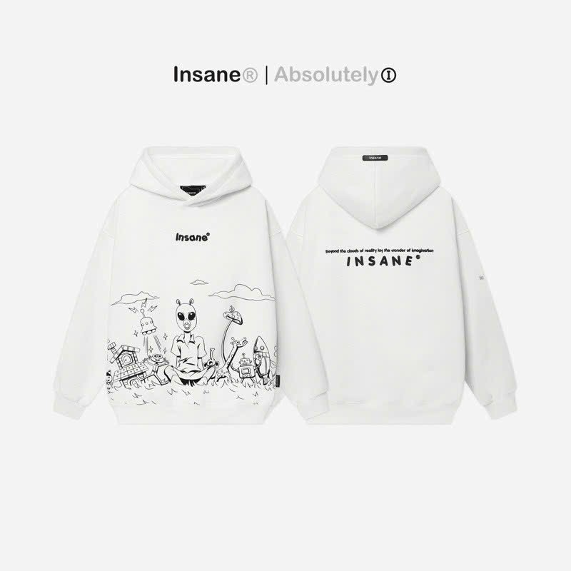 Áo Hoodie Insane l Universe, Áo khoác Hoodie Nỉ Nam Nữ Dài Tay Có Mũ Họa Tiết Thời Trang