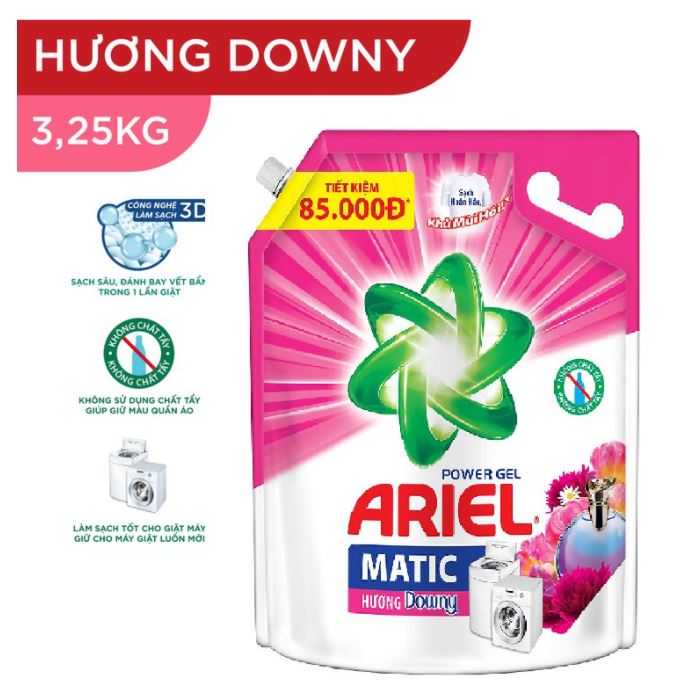 COMBO 3 túi nước giặt Ariel Đam mê 3.25kg