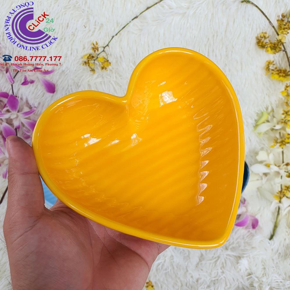 Bát sứ hình tim, Chén bằng gốm đẹp, tô trái tim decor bàn ăn quà tặng tình yêu -Gốm Sạch Cao Cấp Hàng Khử Chì