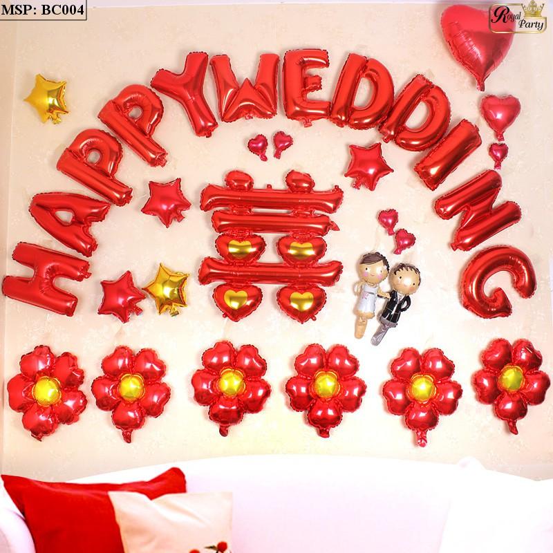 Set bóng bay trang trí phòng cưới