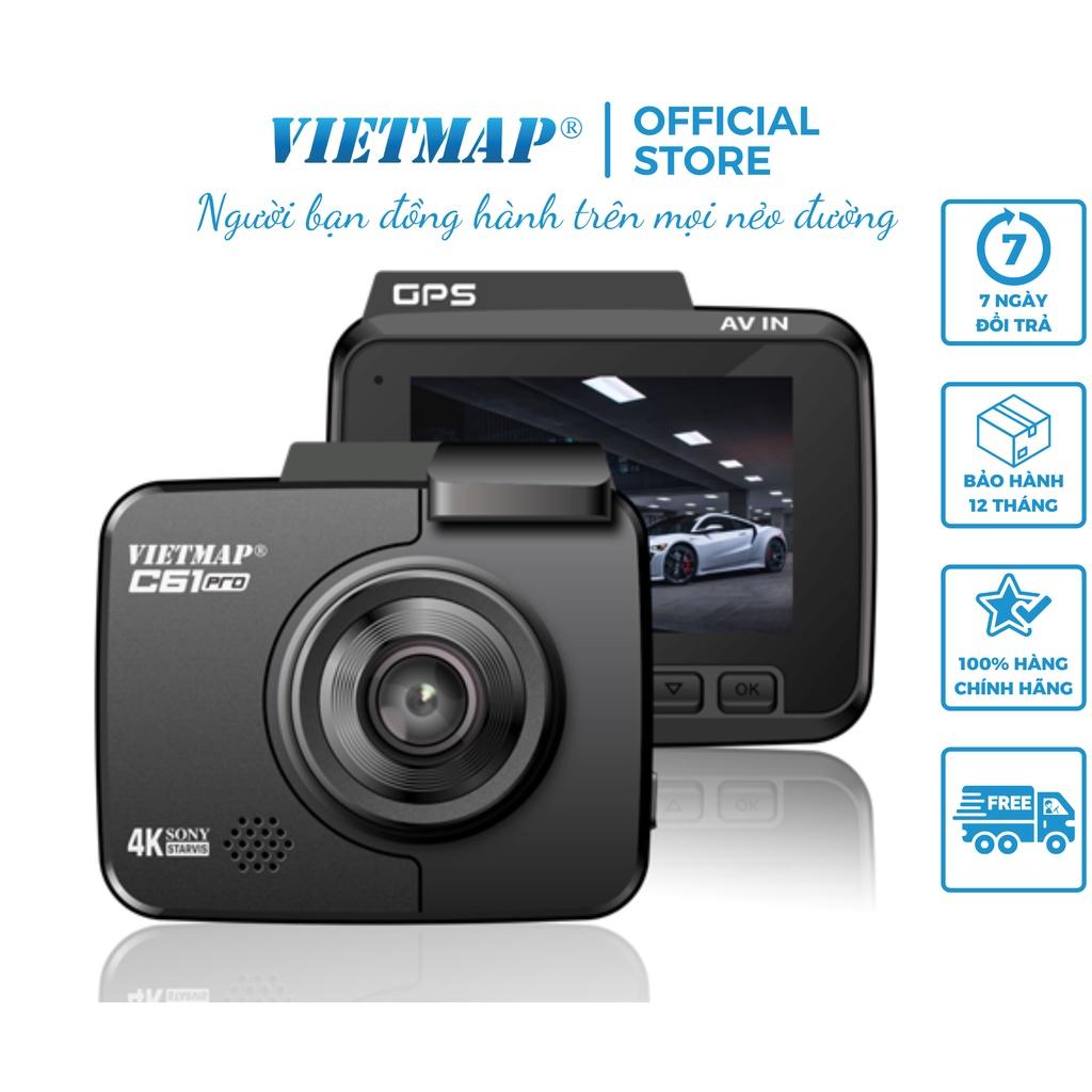 VIETMAP C61 PRO - Camera hành trình 4K Cảnh Báo Giao Thông Giọng Nói - Nâng cấp âm thanh - HÀNG CHÍNH HÃNG