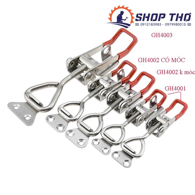 Sập móc nhanh GH4003 thép, inox 304, sập móc nhanh GH002 inox 304