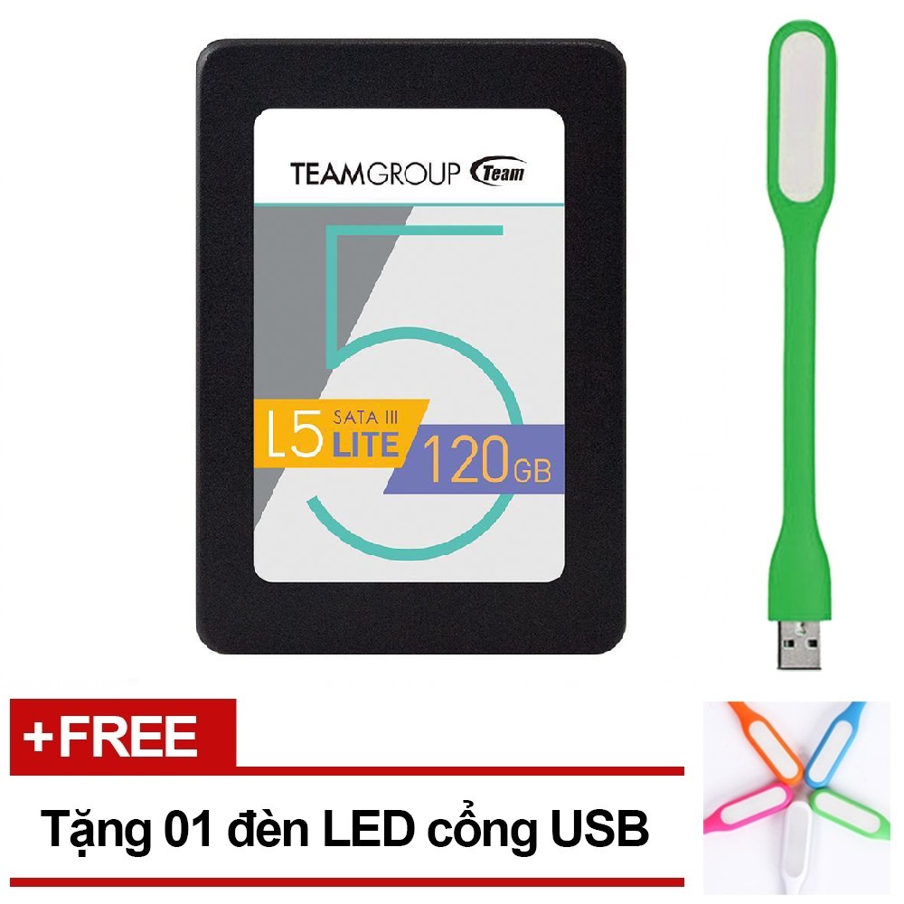 Ổ Cứng SSD 120GB L5 LITE 2.5 Team Group Sata III - Hàng Chính Hãng + Tặng Đèn Led