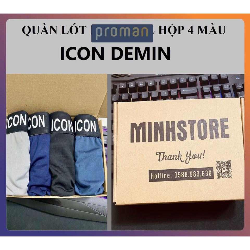 Combo 5 Quần lót nam thun lạnh tam giác ICON Demin, Quần sịp nam tam giác cao cấp ICON SIC01 (Che tên) PROMAN