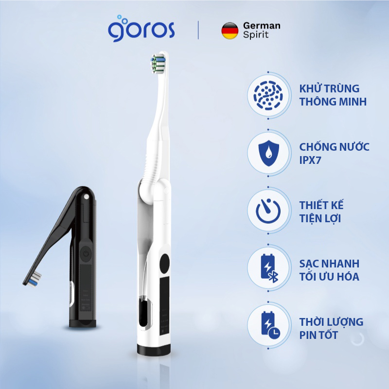 Bàn Chải Đánh Răng Điện Goros Expert 9000 Electric Toothbrush - Hàng Chính Hãng
