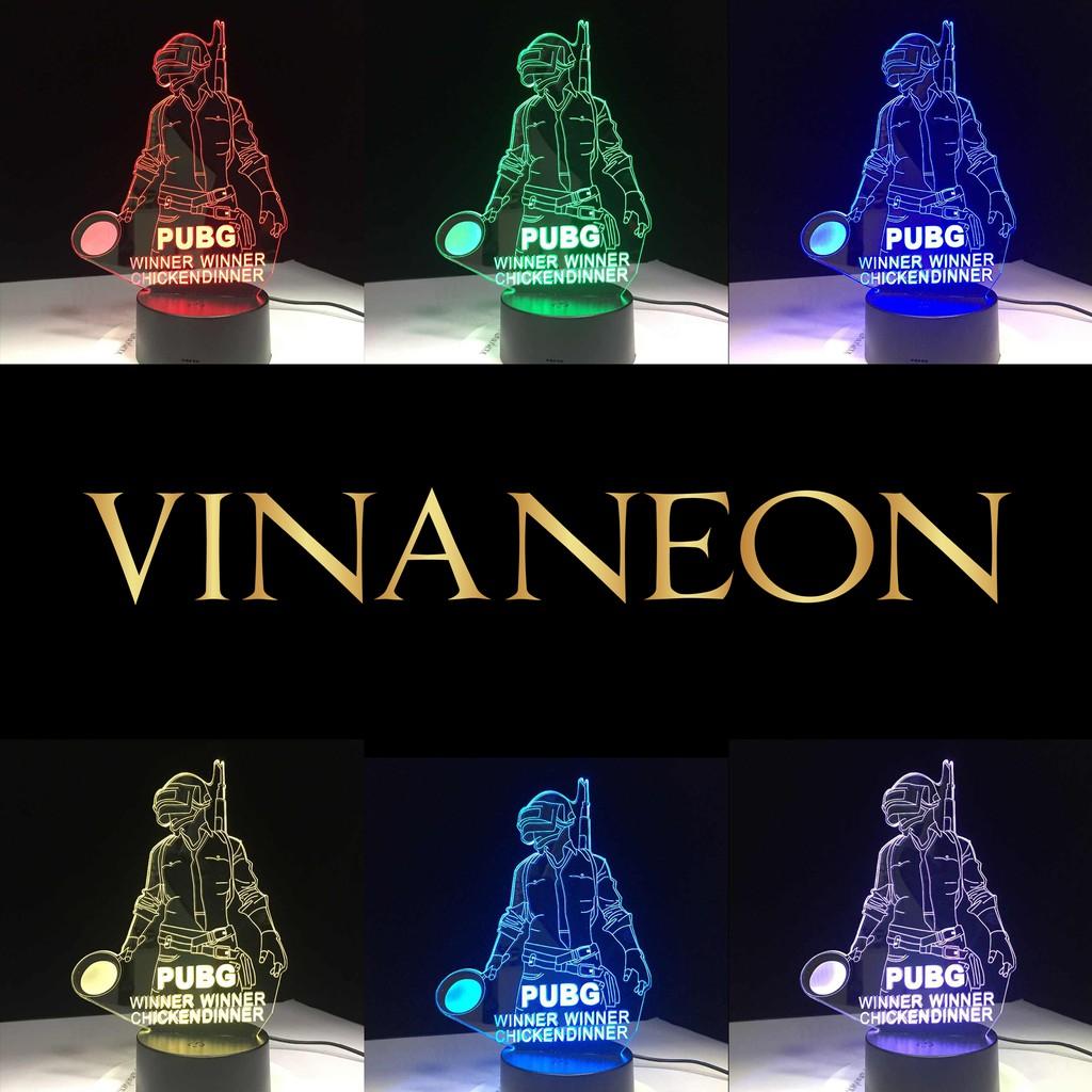 Đèn Led Trang Trí Đèn Trang Trí Bàn Làm Việc Nhân Vật PUBG Đèn Neon Trang Trí Game