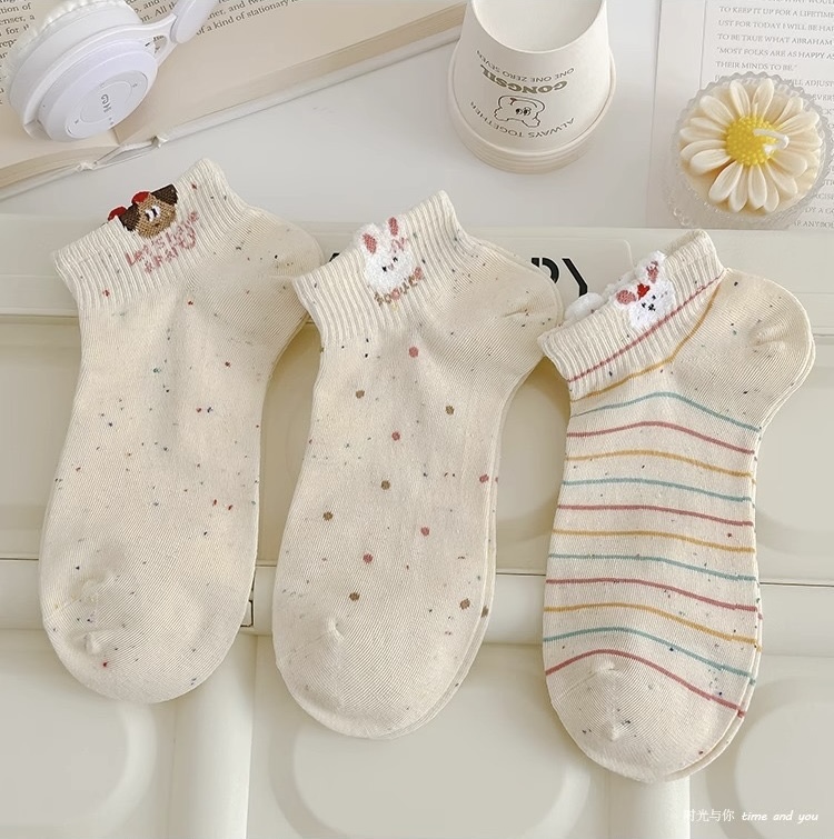 SET 5 ĐÔI TẤT VỚ NƠ NỮ DỄ THƯƠNG MÃ 47 DÀNH CHO NỮ