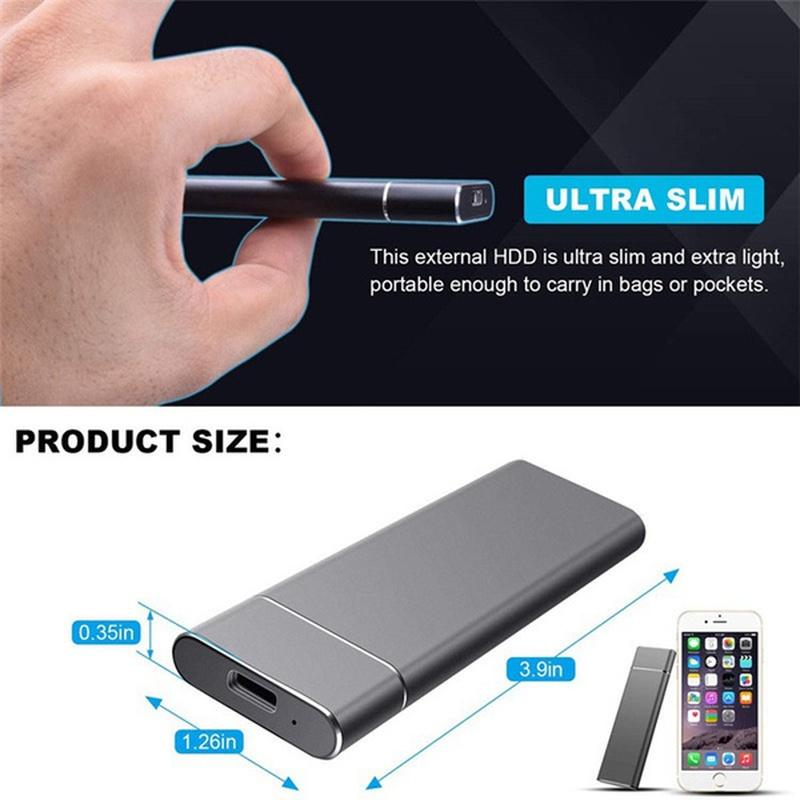SSD di động ban đầu ổ cứng ngoài 1TB 2TB ĐẦU TIÊN CAO CẤP CAO CẤP TÍN DỤNG TYP-C USB 3.0 ĐIỆN TỬ cho máy tính xách tay/điện thoại