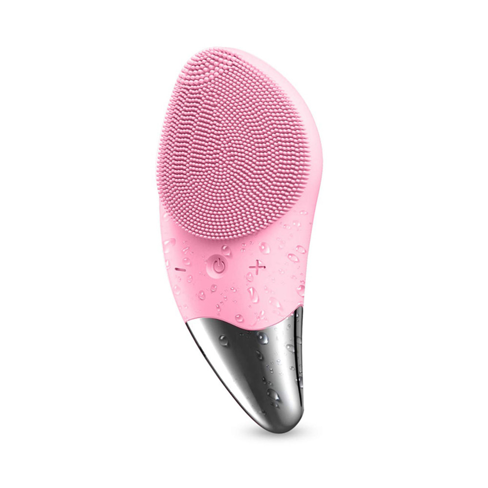 Máy Rửa Mặt Làm Da Sạch Sâu, Chống Lão Hóa Và Nâng Cơ Da  HTS Facial Brush Ion Sonic-6 Cấp Tốc Độ Tích Hợp Sóng Âm-BR 020+ Dụng Cụ Rửa Mặt và Massage Mặt Silicon Mềm Dẻo HT SYS Facial Cleansing Fad-[ COMBO 01]