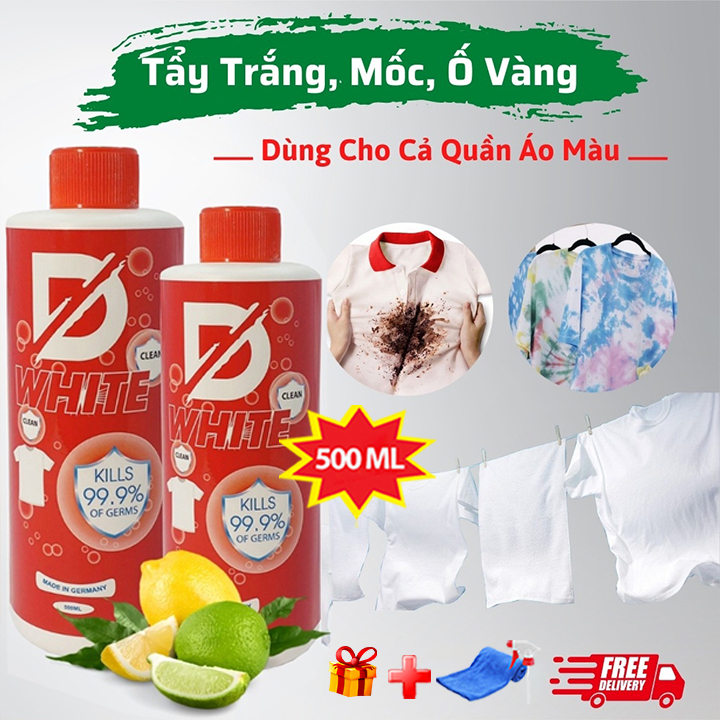 [Tặng Vòi Xịt] Nước Tẩy Quần Áo Chính Hãng VIC OXY X5000 Tẩy Mốc, Ố Vàng, Lem Màu 500ml Tẩy Trắng Đánh Bay Mọi Vết Bẩn