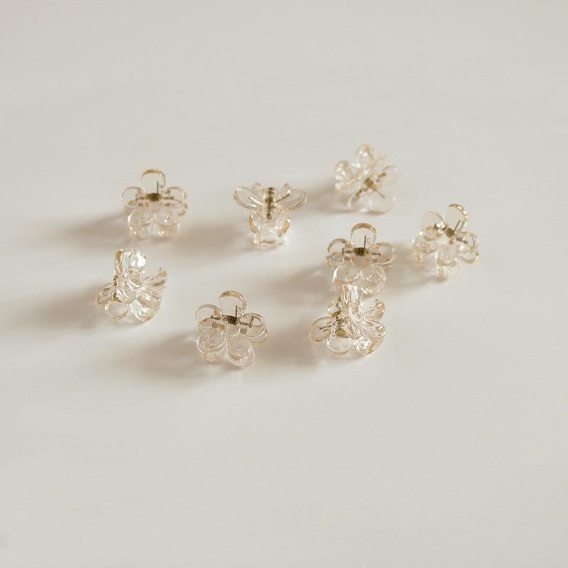 Hộp 16 chiếc Kẹp tóc càng cua cỡ nhỏ hình bông hoa nhiều màu PK1270