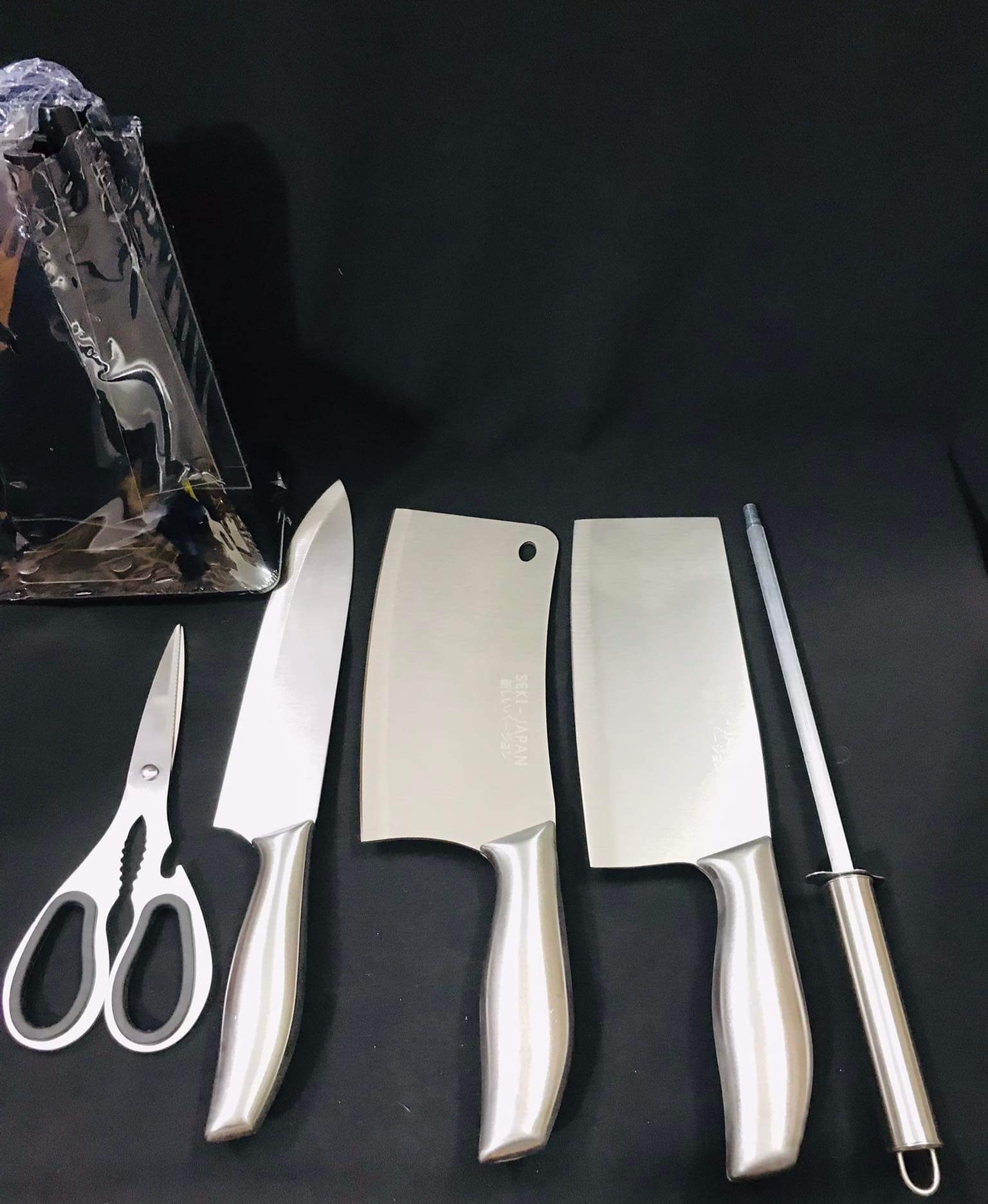 Bộ dao 6 món đúc nguyên khối xuất Nhật