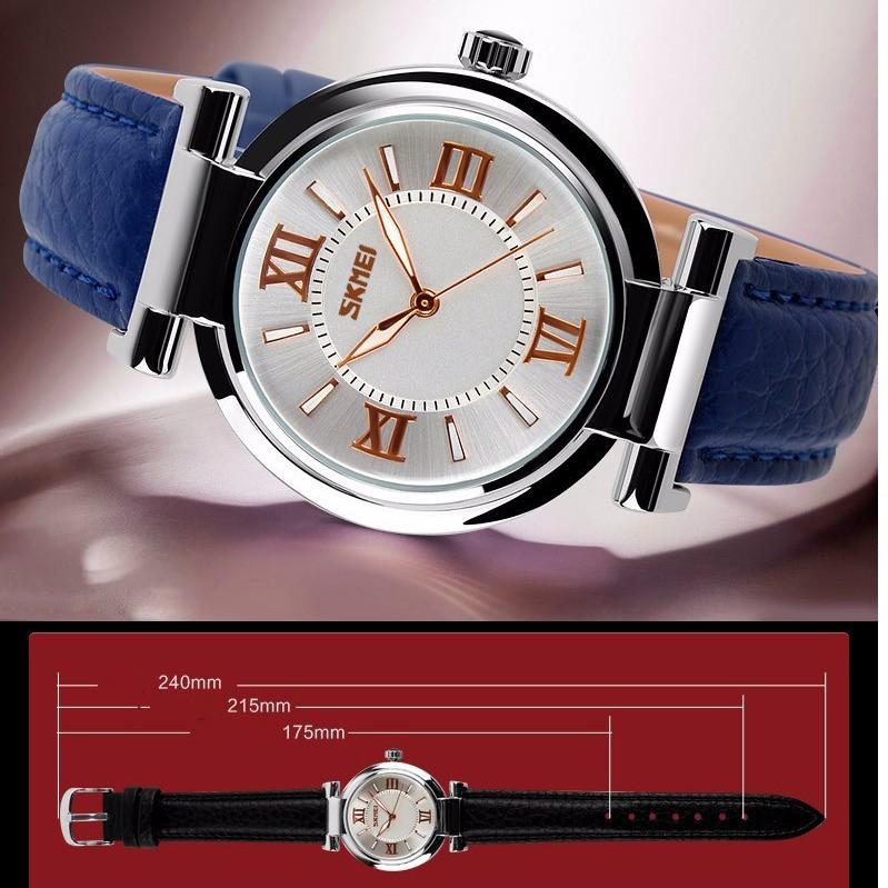 Đồng hồ nữ SKMEI 9075 dây da thời trang