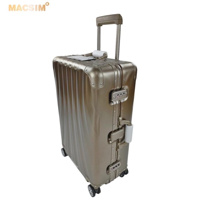 Vali hợp kim nhôm nguyên khối MS1307 Macsim cao cấp màu đen,màu bạc,màu Ti-gold cỡ 24inches