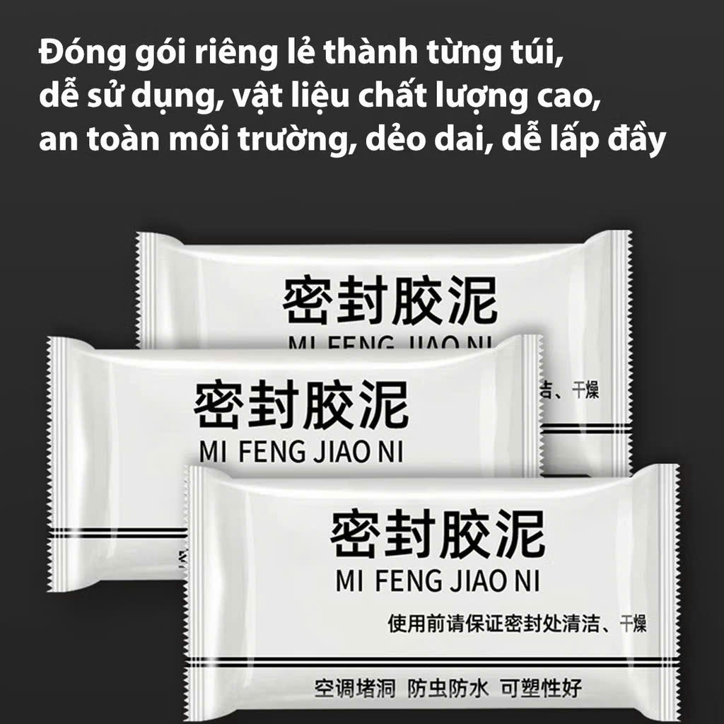 Set 10 Gói Xi Măng Dẻo Bịt Lỗ Điều Hòa, Hở Tường Nhà Chống Chuột, Chống Thấm Nước - HÀNG CHÍNH HÃNG MINIIN