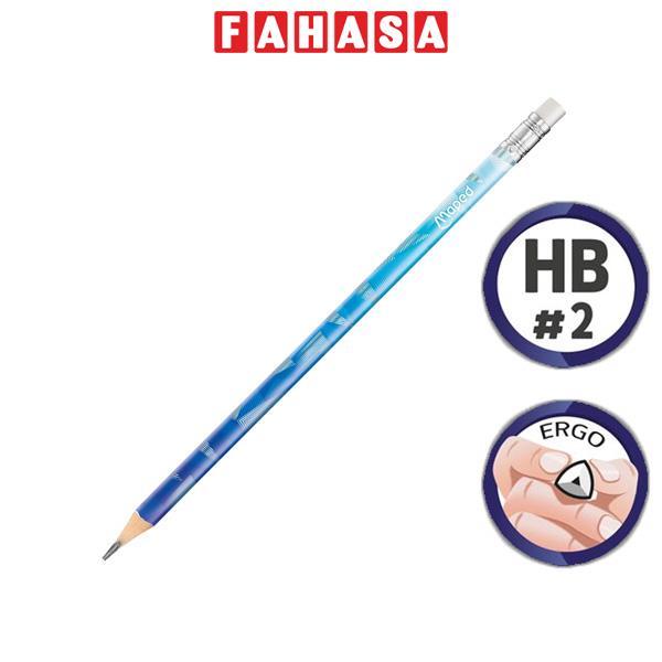 Bút Chì Đen Có Gôm HB - Maped (Màu Thân Bút Giao Ngẫu Nhiên)