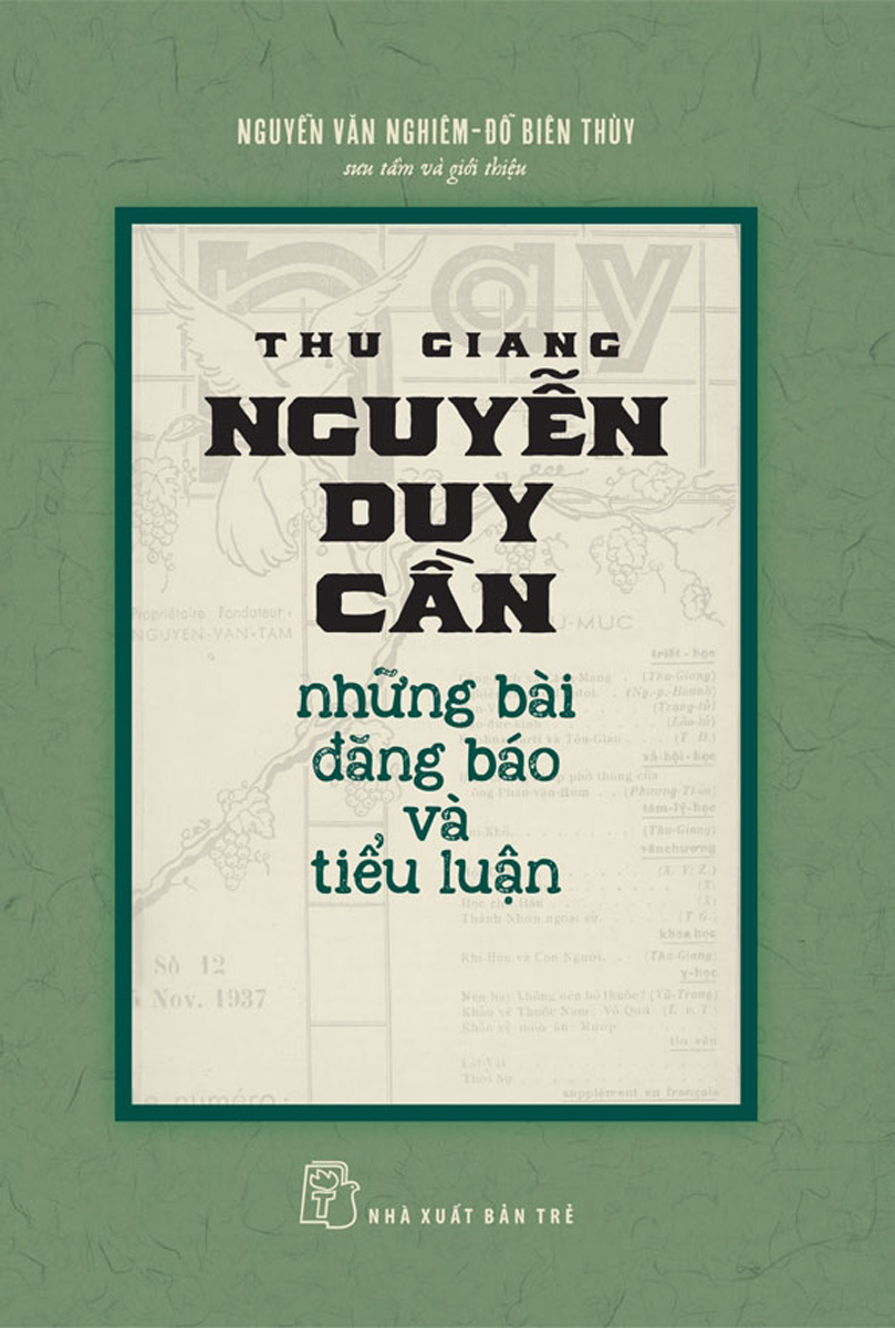 THU GIANG NGUYỄN DUY CẦN NHỮNG BÀI ĐĂNG BÁO VÀ TIỂU LUẬN