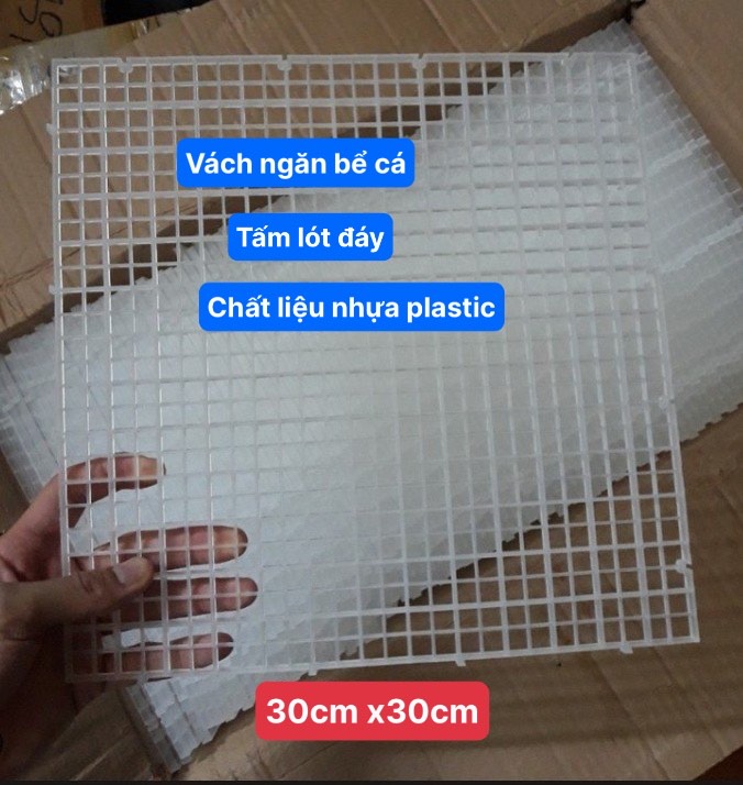 Tấm nhựa làm vách ngăn hoặc nắp đậy bể cá bằng Plastic size 30x30 cm