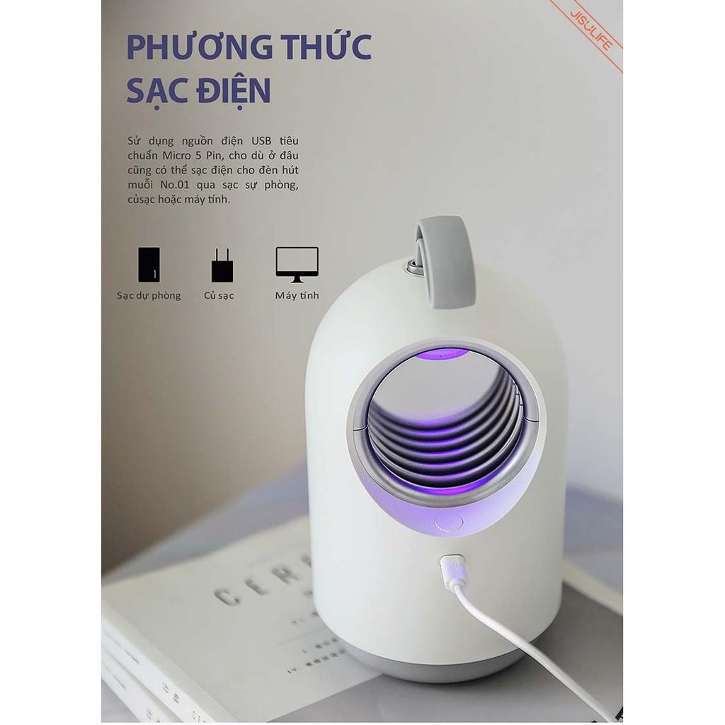 Máy bắt muỗi và diệt côn trùng thông minh Jisulife D01 thế hệ mới 2020, đèn bắt muỗi hiệu quả, an toàn sức khỏe