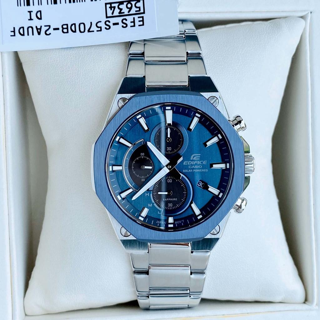 Đồng hồ nam Casio Edifice EFS-S570DB-2AUDF Kính Saphire - Năng lượng mặt trời | EFS-S570DB-2A