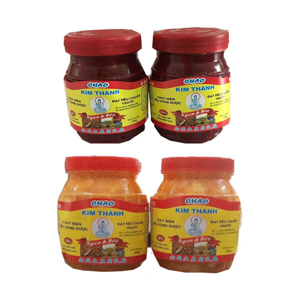 Chao Kim Thành lốc 4 hũ 350g/hũ ( chao đậu hũ + chao đỏ )