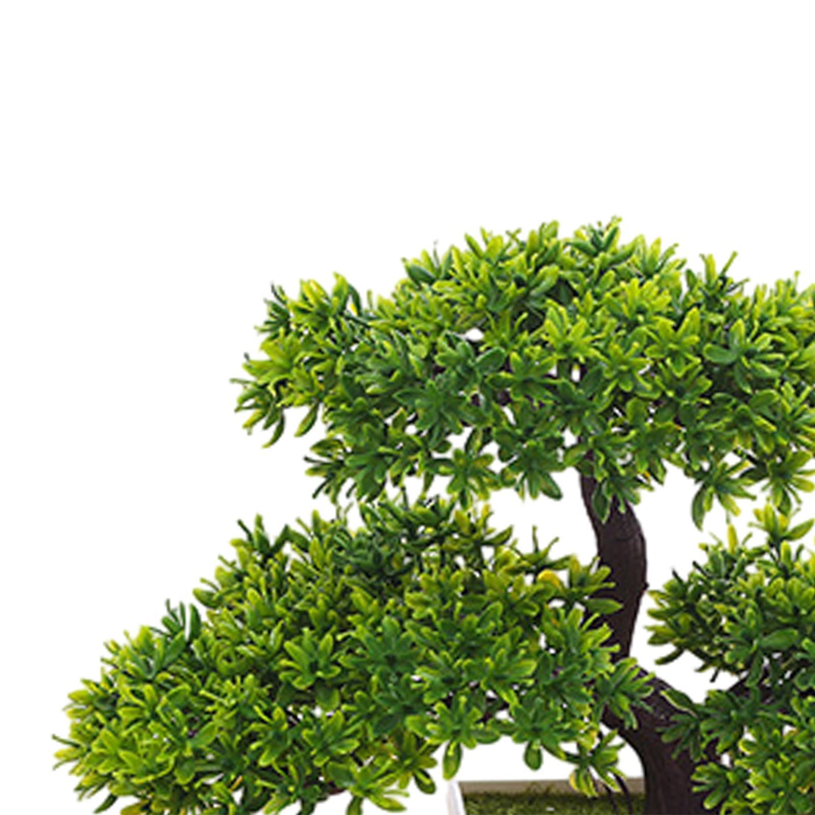 Artificial Bonsai Tree Desk Potted Tree for Living Room Shelf Fireplace