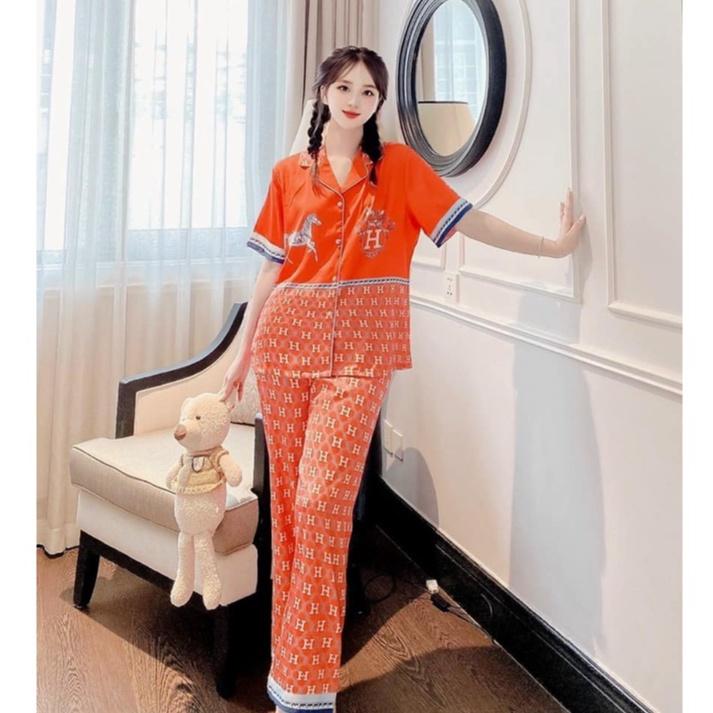 Đồ Bộ Pijama Lụa Đồ Mặc Nhà️ Bộ Ngủ Cao Cấp Mát Mềm Mịn - ELSA